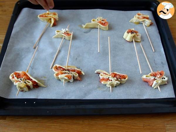 Blätterteigtannen mit zwei Lachsen - Zubereitung Schritt 5