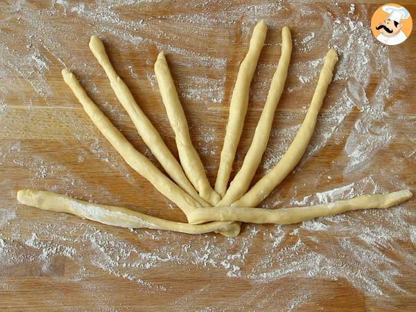 Geflochtene Brioches mit 8 Strängen - Zubereitung Schritt 7