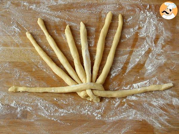 Geflochtene Brioches mit 8 Strängen - Zubereitung Schritt 8