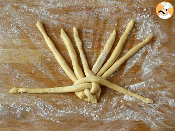 Geflochtene Brioches mit 8 Strängen - Zubereitung Schritt 9