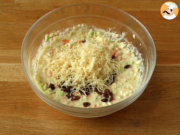 Grießkuchen mit Zucchini und Karotten - Zubereitung Schritt 2