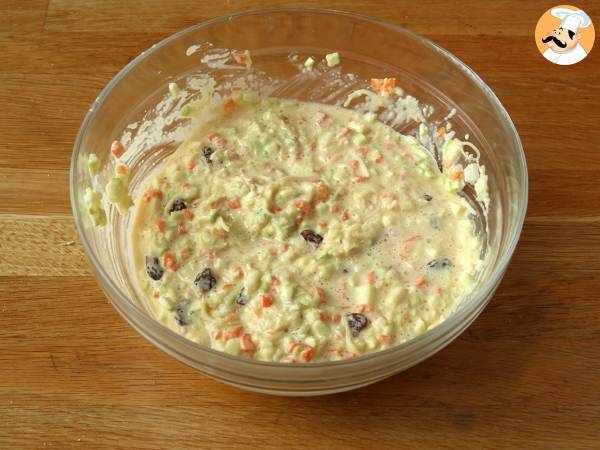 Grießkuchen mit Zucchini und Karotten - Zubereitung Schritt 3