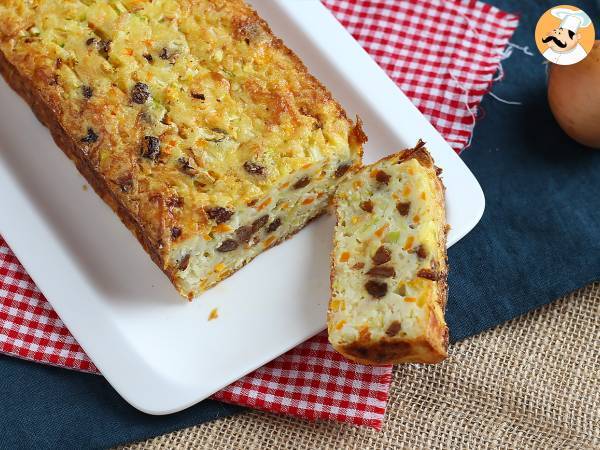 Grießkuchen mit Zucchini und Karotten - Zubereitung Schritt 6