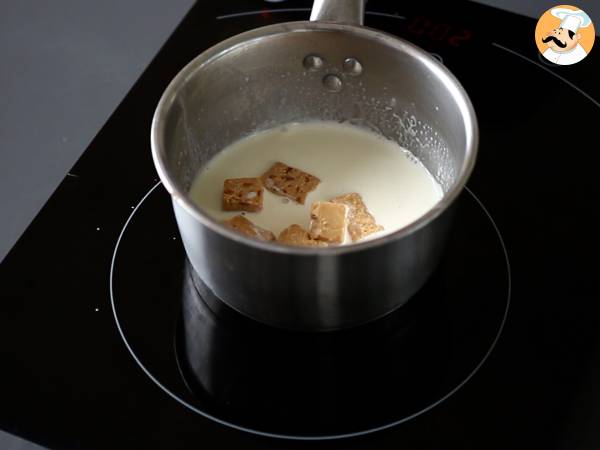 Törtchen aus Schokolade und Nougat. Einfaches Rezept - Zubereitung Schritt 4