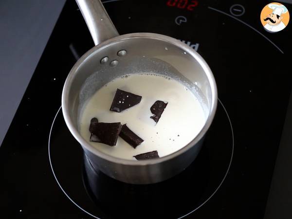 Törtchen aus Schokolade und Nougat. Einfaches Rezept - Zubereitung Schritt 9