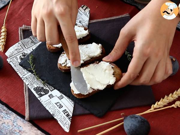 Feigenschnitten, Ziegenfrischkäse, Honig und Rosmarin - Zubereitung Schritt 3