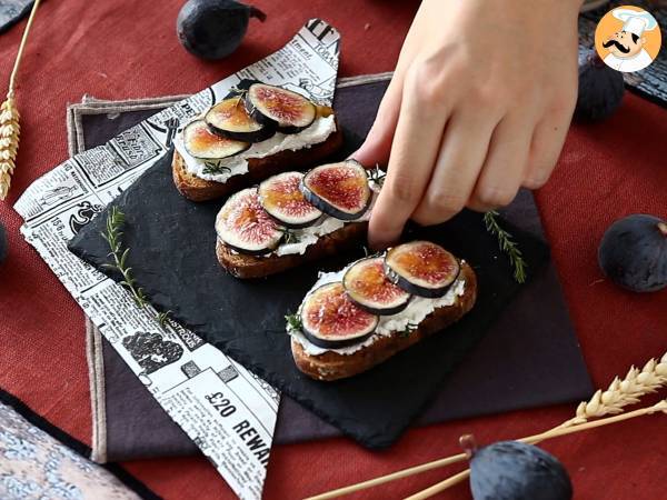 Feigenschnitten, Ziegenfrischkäse, Honig und Rosmarin - Zubereitung Schritt 6