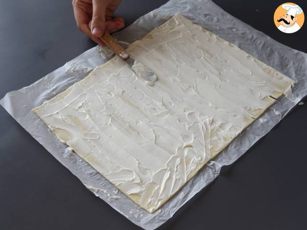 New York Roll salzig einfach mit Pesto und Frischkäse mit 4 Zutaten - Zubereitung Schritt 2