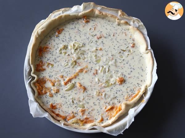 Kürbisquiche, für eine einfache und effektive Mahlzeit - Zubereitung Schritt 4