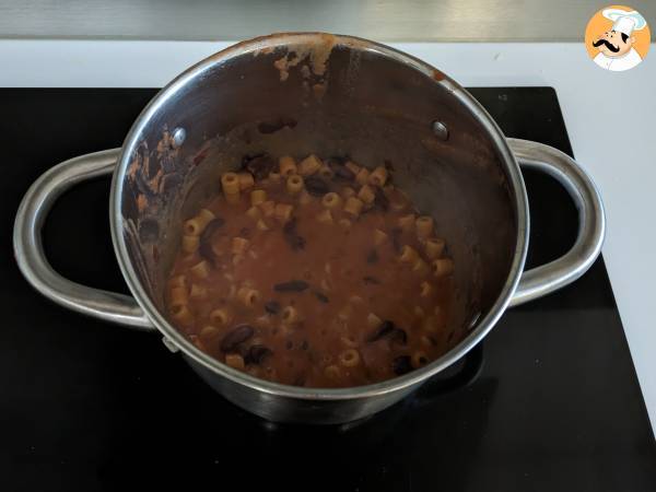 Pasta e fagioli, das schnelle und cremige Rezept - Zubereitung Schritt 5