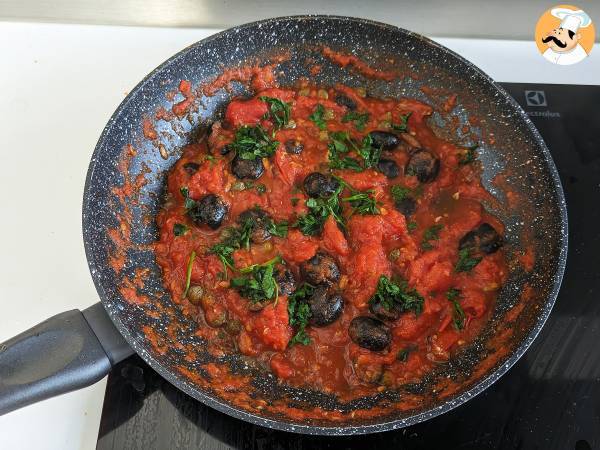 Spaghetti alla puttanesca, ein schneller und schmackhafter erster Gang - Zubereitung Schritt 4