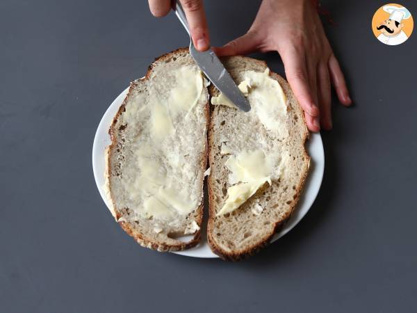 Amerikanisches Grilled-Cheese-Sandwich: Huhn, Avocado, Speck - Zubereitung Schritt 8