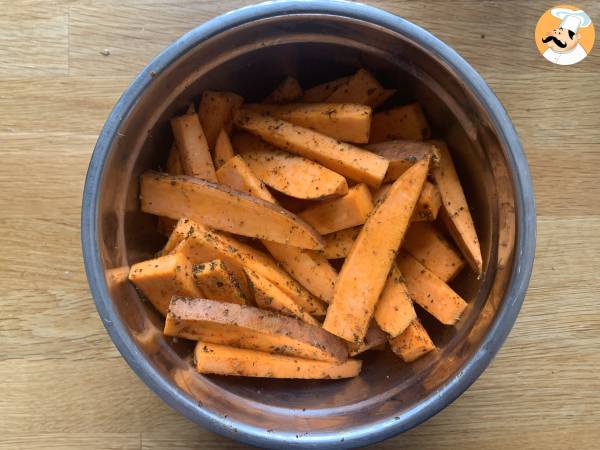 Süßkartoffelchips im Air Fryer, für ein knusprig-moosiges Ergebnis! - Zubereitung Schritt 3