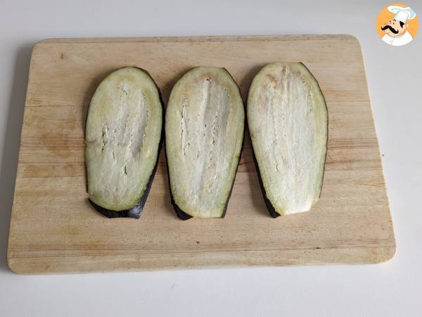 Auberginenröllchen in der Heißluftfritteuse - Zubereitung Schritt 1