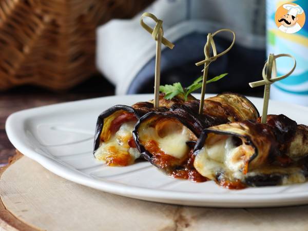 Auberginenröllchen in der Heißluftfritteuse - Zubereitung Schritt 6