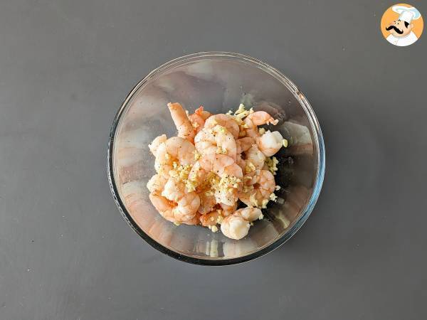 Luftgebratene Garnelen: ein leichtes und leckeres Rezept - Zubereitung Schritt 2