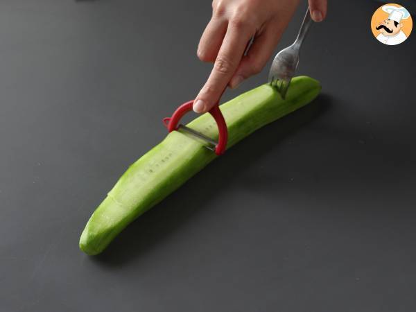 Gemüse-Tagliatelle-Salat mit Erdnussdressing - Zubereitung Schritt 2