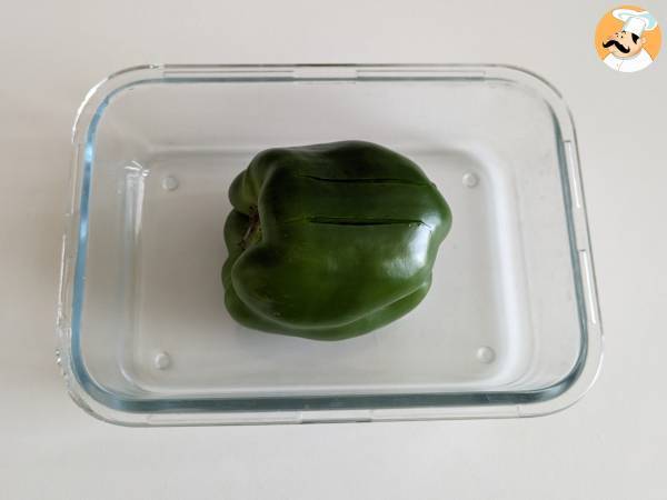 Wie man Paprika in der Mikrowelle häutet - Zubereitung Schritt 2