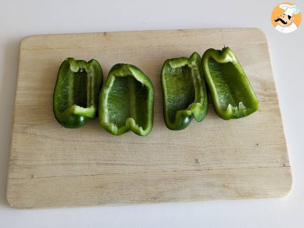 Wie man rohe Paprikaschoten häutet - Zubereitung Schritt 1