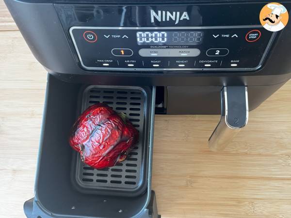 Gebratener Paprikasalat in der Heißluftfritteuse - Zubereitung Schritt 1