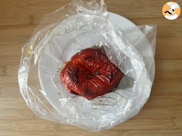 Gebratener Paprikasalat in der Heißluftfritteuse - Zubereitung Schritt 2