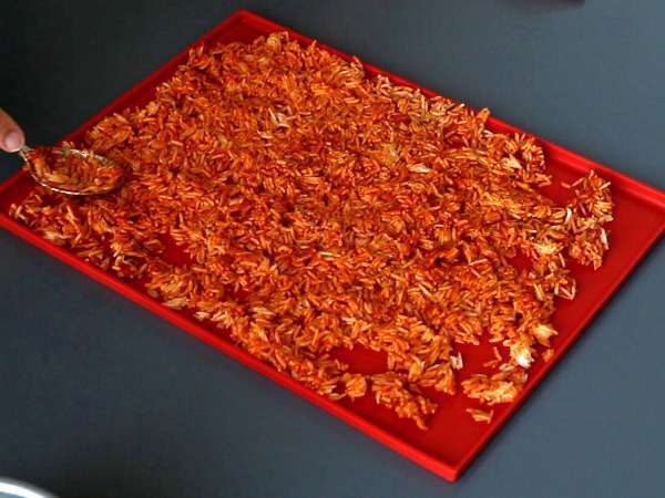 Knuspriger Reissalat mit Lachs, knackig und gut gewürzt! - Zubereitung Schritt 3