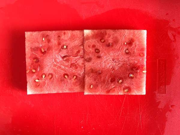 Sandwich Wassermelone Feta Rucola, das virale Rezept für den Sommer! - Zubereitung Schritt 2