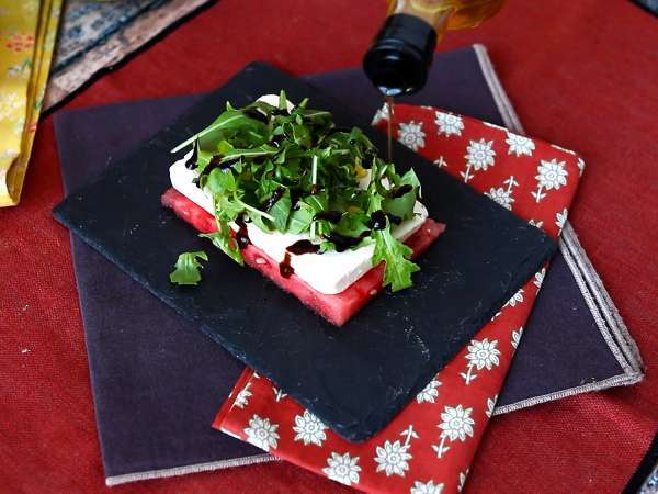 Sandwich Wassermelone Feta Rucola, das virale Rezept für den Sommer! - Zubereitung Schritt 4