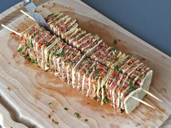 Lavash Kebab mit Tortillas, den berühmten einfachen Spießen aus dem Ofen! - Zubereitung Schritt 10