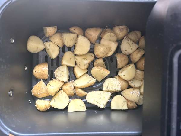 Panierte Götterspeise mit Airfryer-Granulatkartoffeln - Zubereitung Schritt 2