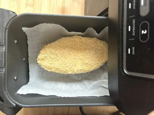 Panierte Götterspeise mit Airfryer-Granulatkartoffeln - Zubereitung Schritt 6