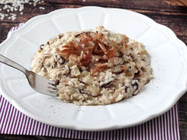 Cremiges und leckeres Risotto mit Radicchio, Speck und Philadelphia - Zubereitung Schritt 8