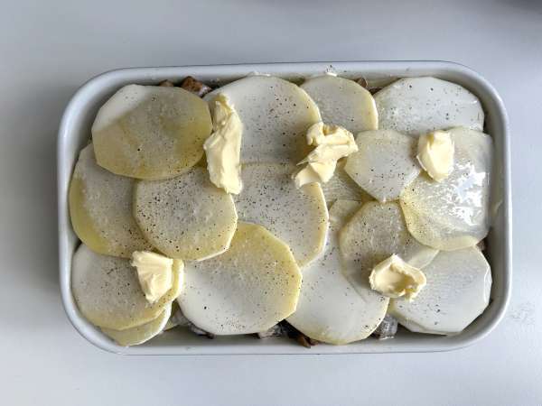 Kartoffelgratin mit Pilzen - Zubereitung Schritt 9