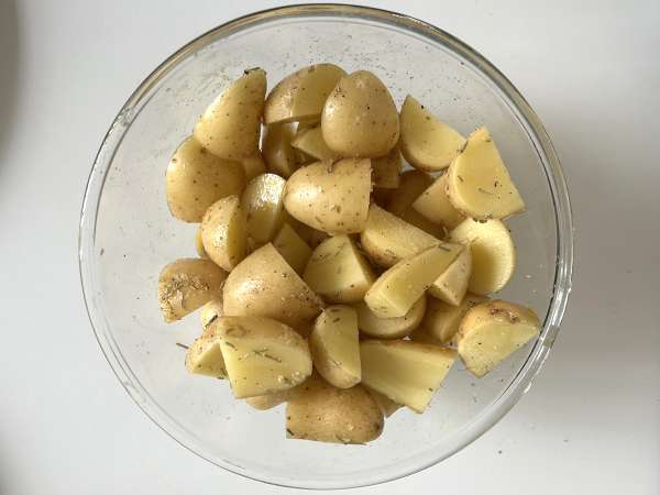 Ziegenkäserolle mit Air-Fryer-Panade, knusprig und zartschmelzend: ein absoluter Trost! - Zubereitung Schritt 1