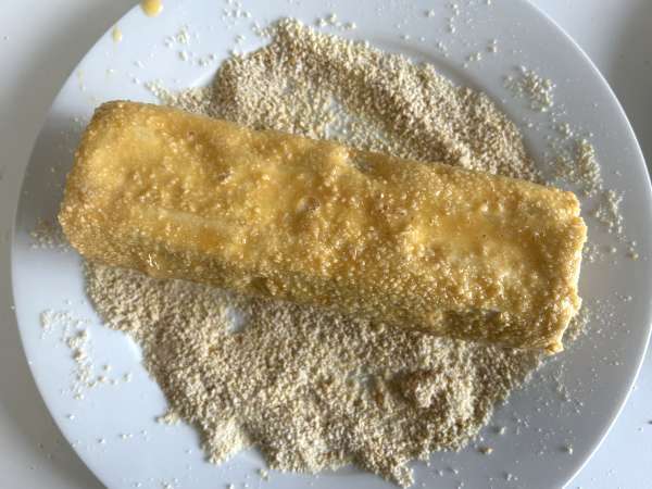 Ziegenkäserolle mit Air-Fryer-Panade, knusprig und zartschmelzend: ein absoluter Trost! - Zubereitung Schritt 5