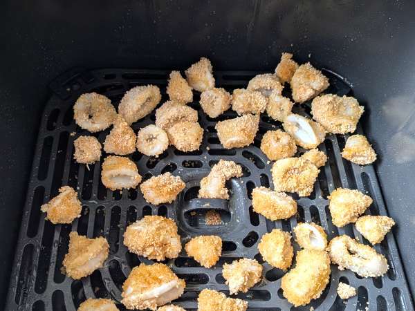 Tintenfischringe in der Heißluftfritteuse knusprig und leicht - Zubereitung Schritt 7