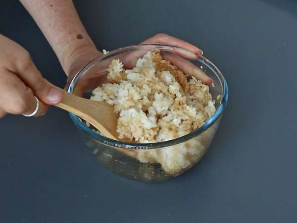 Yaki Onigiri mit Käse : knusprige japanische Reisbällchen - Zubereitung Schritt 4