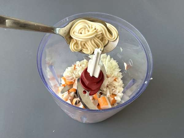 Surimi-Aufstrich: das superschnelle Rezept für den Aperitif - Zubereitung Schritt 2