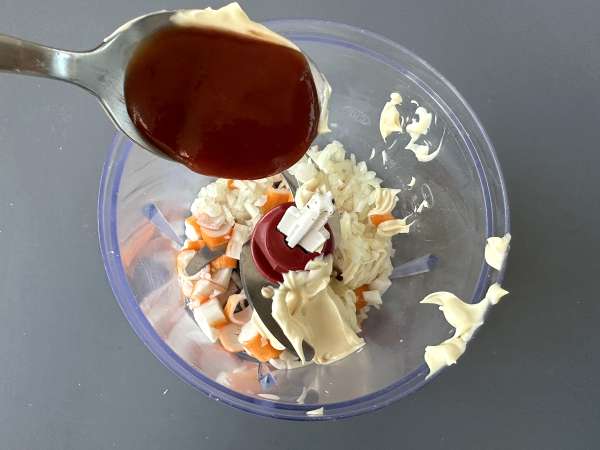 Surimi-Aufstrich: das superschnelle Rezept für den Aperitif - Zubereitung Schritt 3