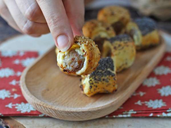 Wurst-Käse-Häppchen aus der Heißluftfritteuse - Zubereitung Schritt 10