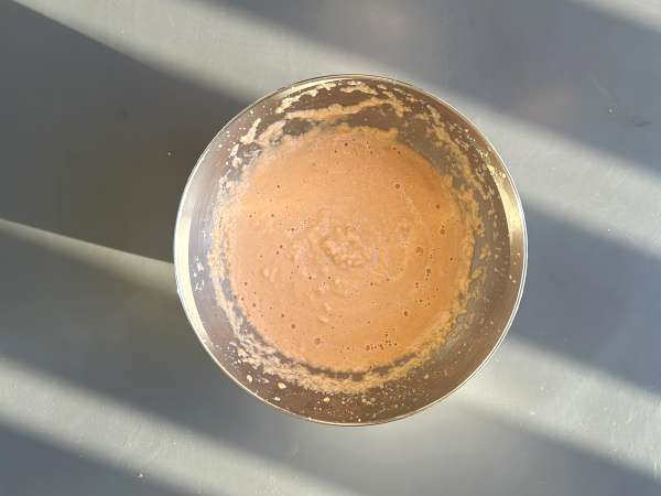 Herzhafte Pfannkuchen mit roten Linsen: ein einfaches, proteinreiches Rezept - Zubereitung Schritt 3