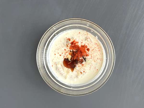 Crousty Tofu mit Reis und cremiger Sauce : knusprig und vegetarisch - Zubereitung Schritt 3