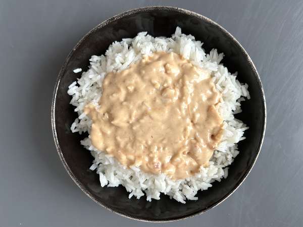 Crousty Tofu mit Reis und cremiger Sauce : knusprig und vegetarisch - Zubereitung Schritt 4