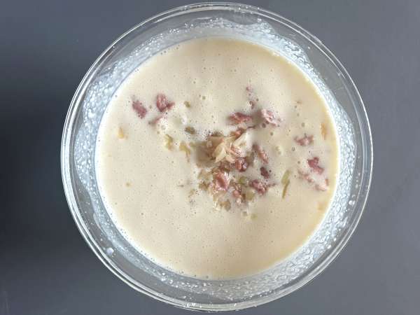 Quiche ohne Boden mit Brokkoli, Pancetta und Hüttenkäse - Zubereitung Schritt 4