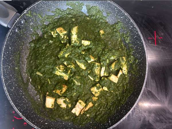Palak Tofu: Indisches Curry mit Spinat und Tofu - Zubereitung Schritt 10