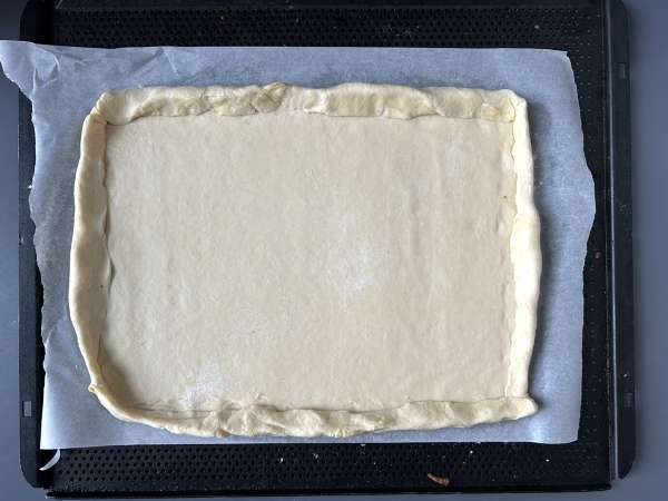 Klassischer Zwiebelkuchen mit Speck : einfaches deutsches Rezept - Zubereitung Schritt 8