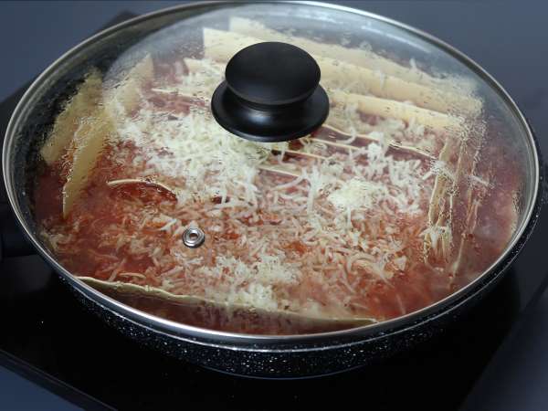 Pfannenlasagne mit Hackfleisch : schnelle Lasagne ohne Backofen - Zubereitung Schritt 6