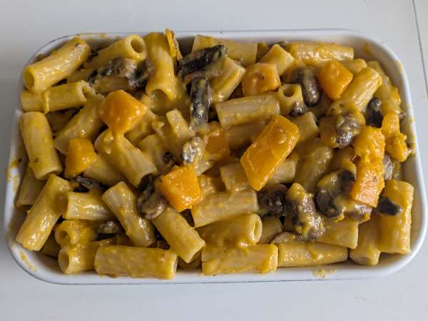 Nudelauflauf mit Kürbis und Champignons : cremig und vegetarisch - Zubereitung Schritt 8