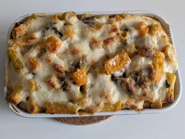 Nudelauflauf mit Kürbis und Champignons : cremig und vegetarisch - Zubereitung Schritt 10