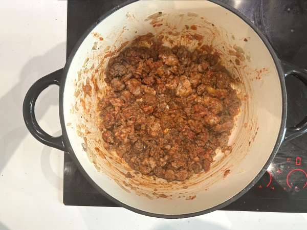 Lasagne-Suppe mit Hackfleisch : einfaches One-Pot-Rezept - Zubereitung Schritt 3